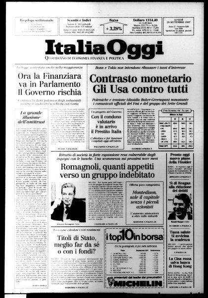 Italia oggi : quotidiano di economia finanza e politica